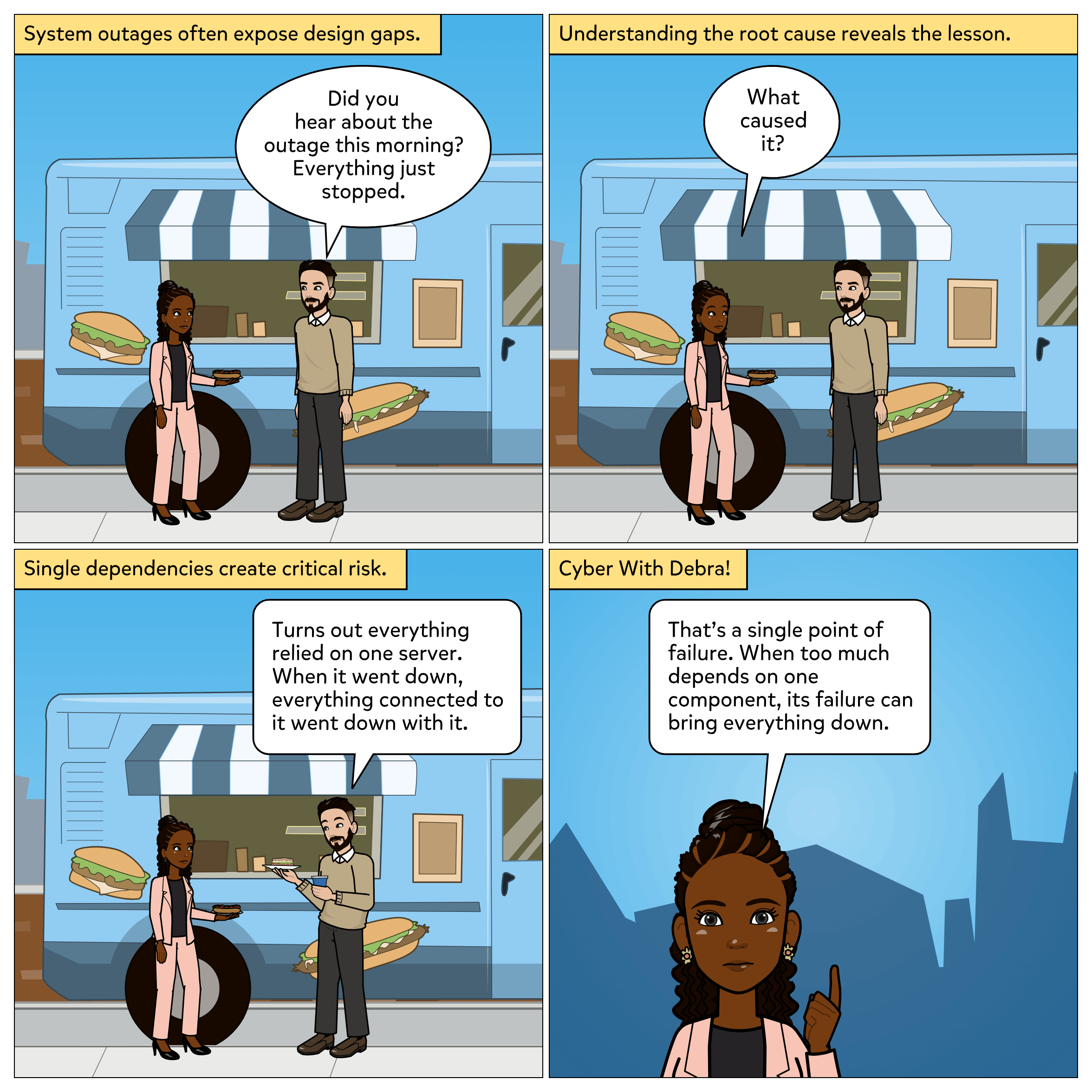 Single Point Outage All It Takes Is One: Single Point of Failure Explained – Cyber With Debra!